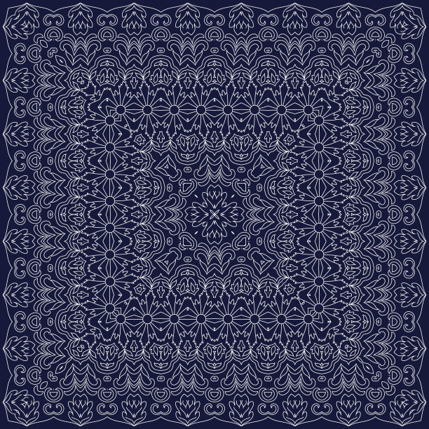 带白色点缀的蓝色手帕图片下载