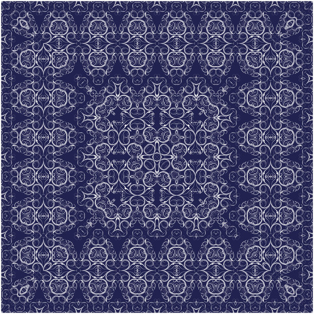 白色图案的蓝色围巾图片下载