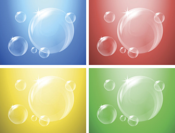 四个背景，气泡漂浮图片下载
