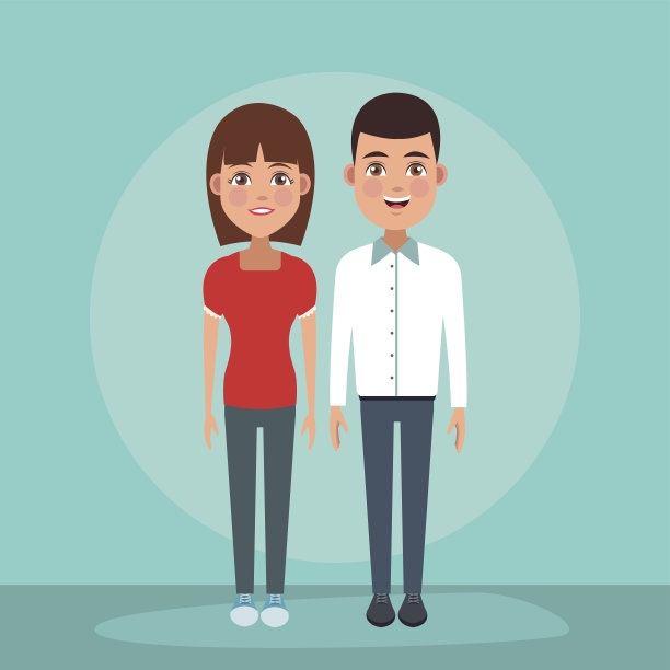 年轻夫妇卡通图片下载