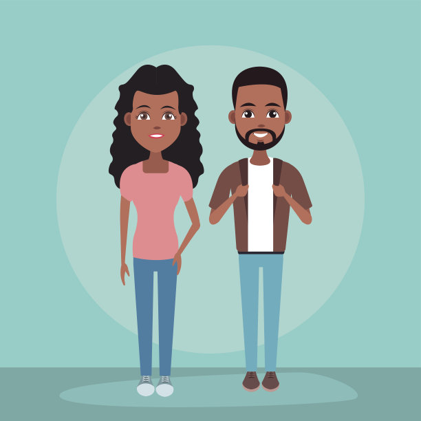 年轻夫妇卡通图片下载