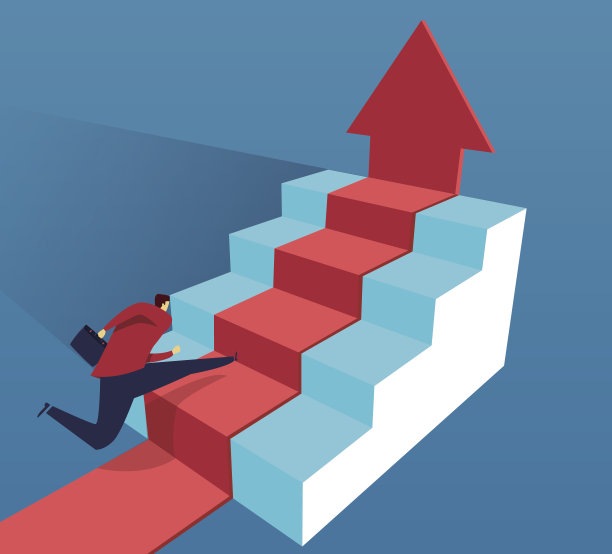 商人冲向目标素材图片