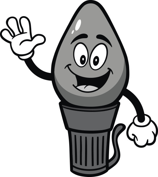 圣诞彩灯插画图片下载