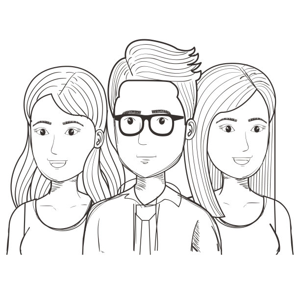 手绘人物设计图片下载