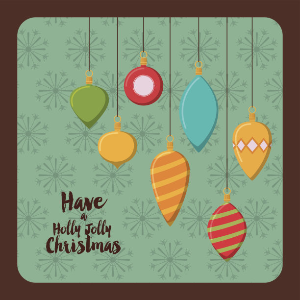 圣诞快乐球挂图标图片下载