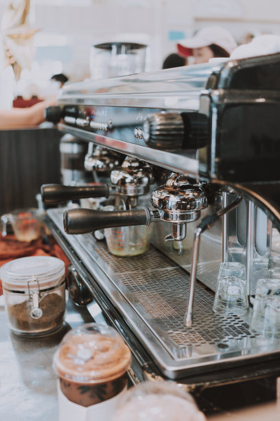 餐厅的咖啡机。图片下载