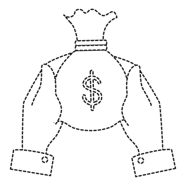 手与钱袋人图片下载