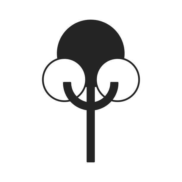 树植物剪影孤立图标图片下载