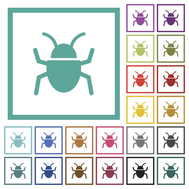 错误使用象限框架的平面颜色图标图片下载