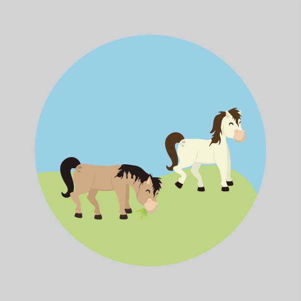 农场的设计。动物图标。白色backgrou图片下载