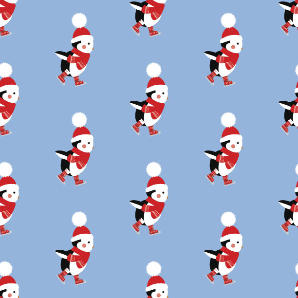 企鹅无缝模式图片下载