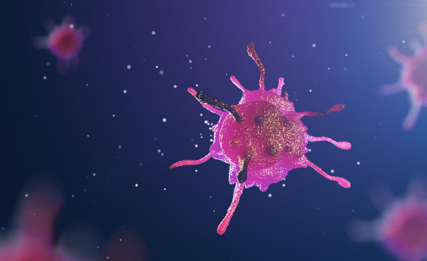 显微镜下细胞的三维图示素材图片