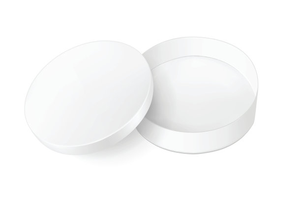 带盖的白色圆形硬纸盒图片下载