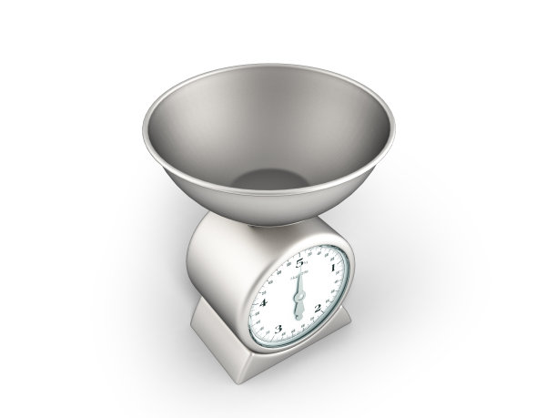 厨房规模前金属3d渲染白色背景图片下载