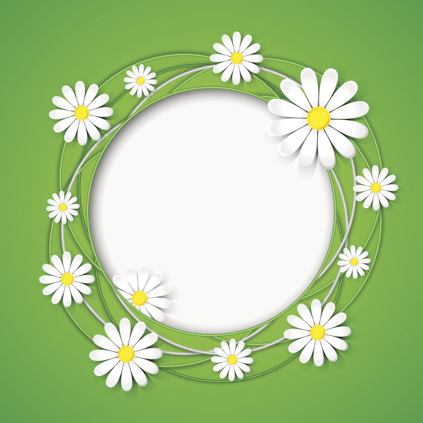 创造性的抽象背景与洋甘菊花图片下载