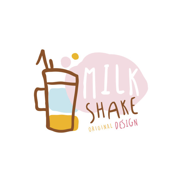 奶昔图标原创设计，为餐厅、酒吧、咖啡厅、菜单、甜品店等元素，手绘矢量插画图片下载