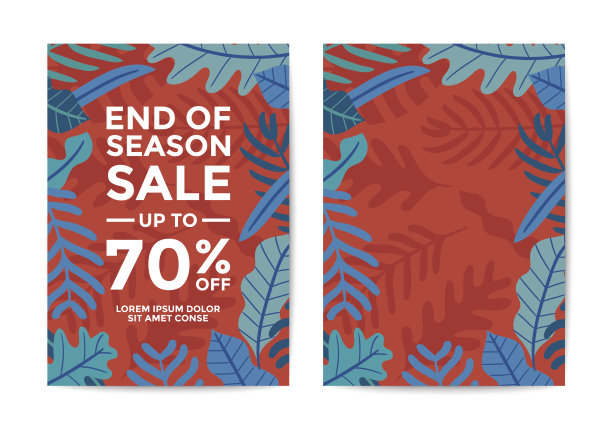 自然销售海报和传单设计图片下载