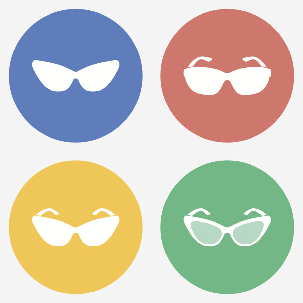 太阳镜-矢量图标。图片下载