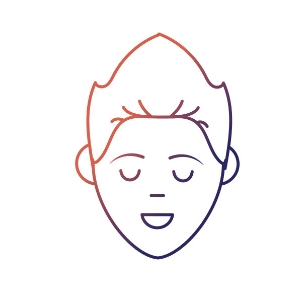 线阿凡达男人脸与海蜇风格设计图片下载