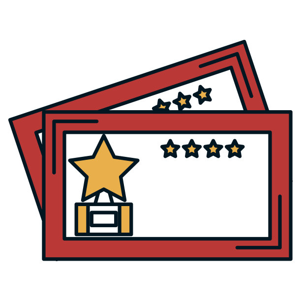 电影票孤立图标图片下载