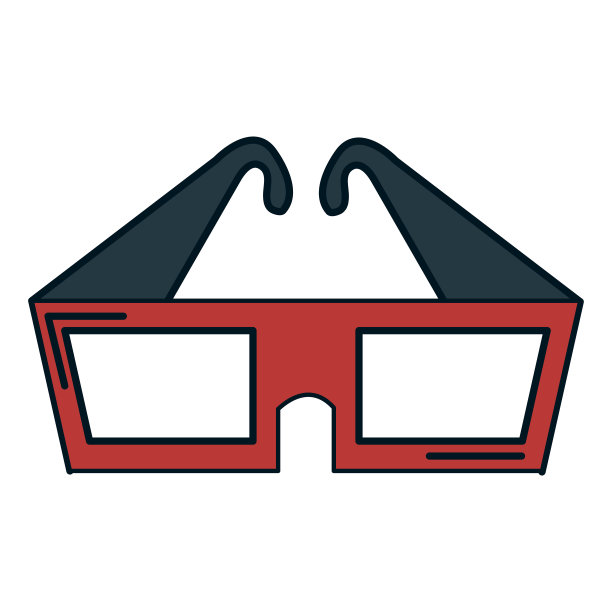 3d眼镜孤立图标图片下载