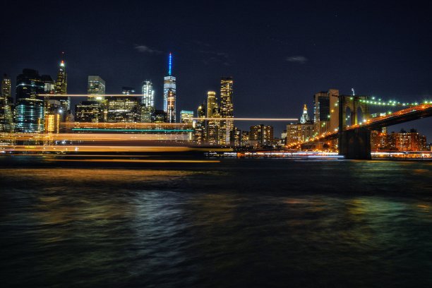 夜晚的城市灯光图片下载