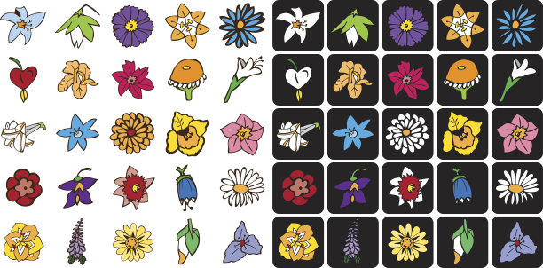 图标颜色的花图片下载