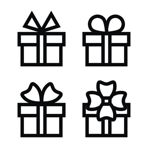 礼盒图标套装图片下载