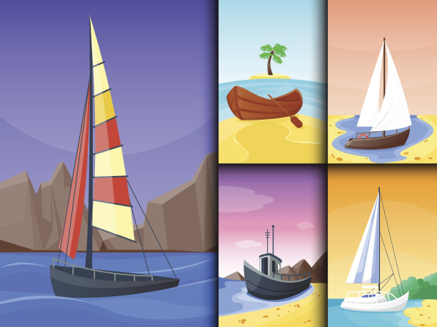 沙滩矢量图素材ID：310592082