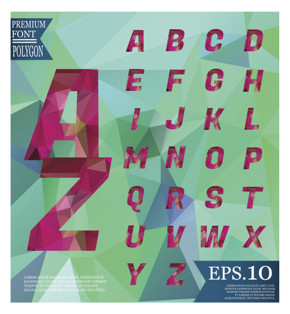 字体低聚抽象背景低聚纹理三角形形状在随机图案设计图片下载