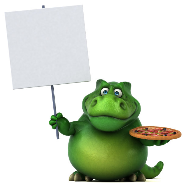 有趣的恐龙- 3D插图图片下载