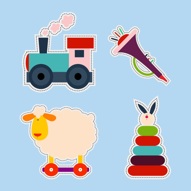 孩子的玩具贴纸图片下载