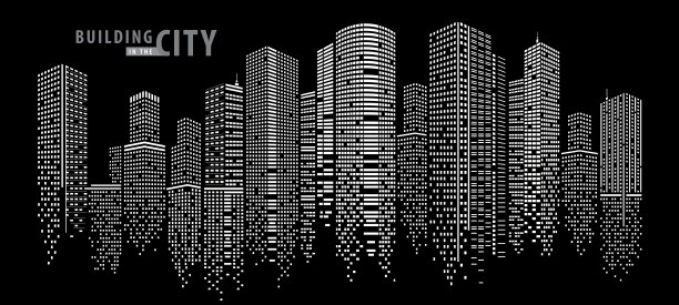 城市中的抽象建筑图片下载