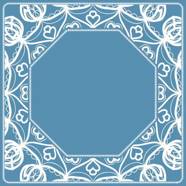 设计用于切割的装饰框架。矢量插图。花边装饰图片下载