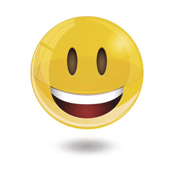 笑脸表情，表情符号，矢量图图片下载