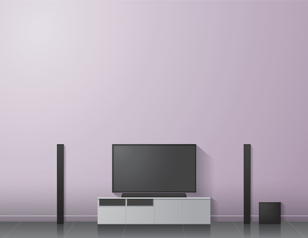 客厅室内现代风格矢量插画图片下载