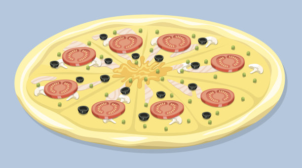 披萨孤立的矢量插图片披萨食物菜单小吃意大利辣香肠图片下载