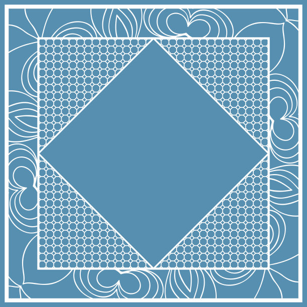 设计用于切割的装饰框架。矢量插图。花边装饰图片下载