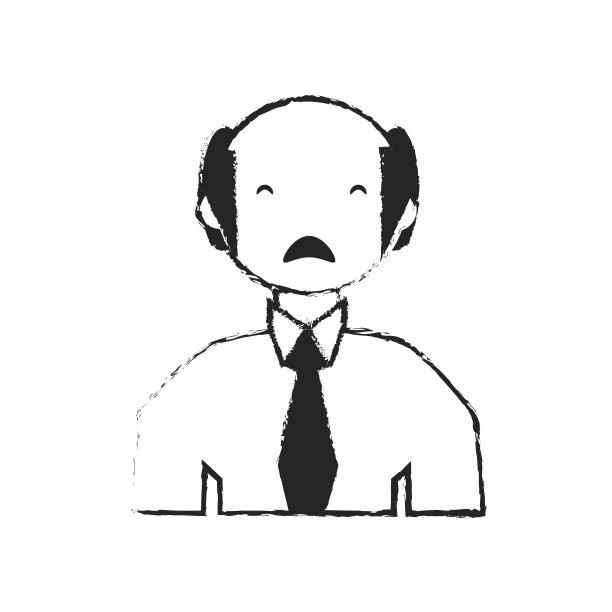 秃头的男人，悲伤的脸图片下载