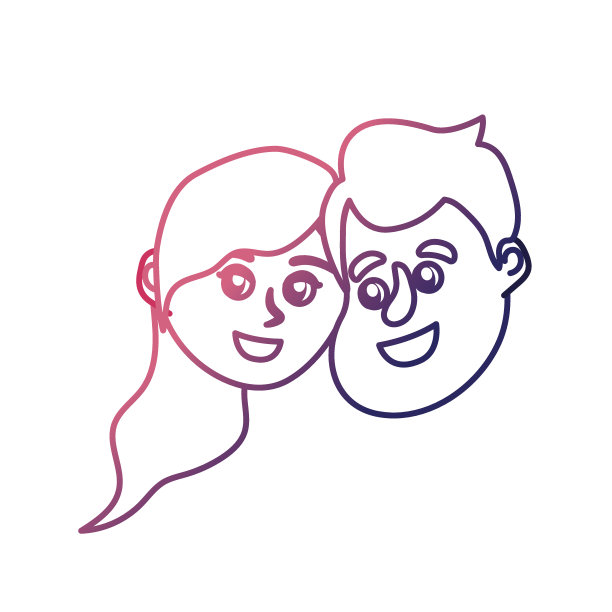 行幸福夫妻脸配发型设计图片下载