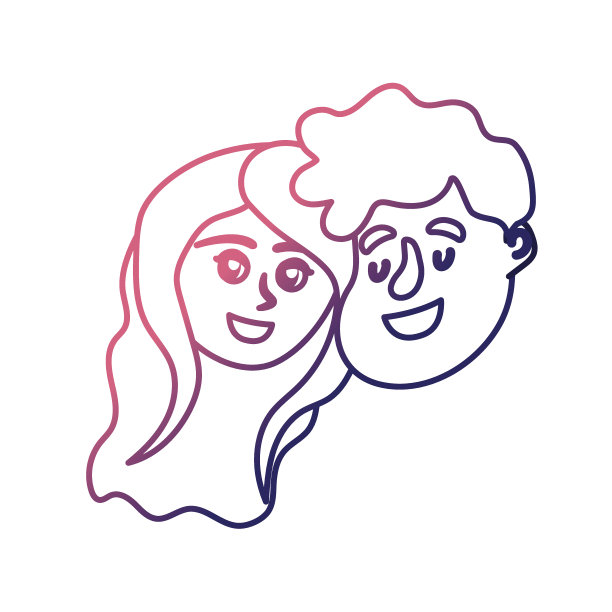 行幸福夫妻脸配发型设计图片下载