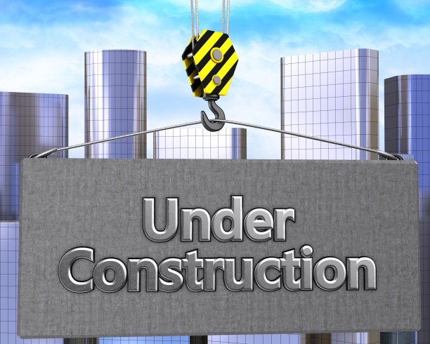 3d吊钩上有施工标志图片下载