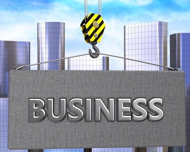 3d吊钩与商业标志图片下载