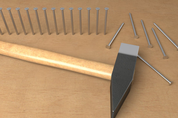 锤子和钉子图片下载