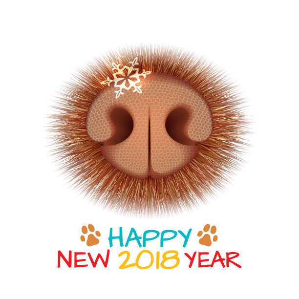 有狗嘴的圣诞贺卡。图片下载