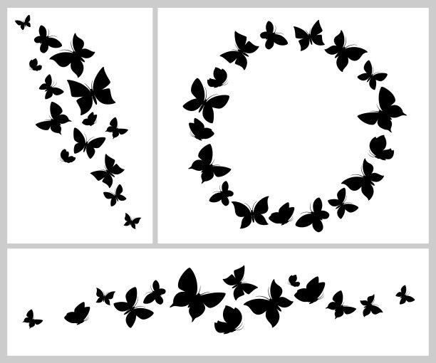 蝴蝶的背景设定。向量图片下载