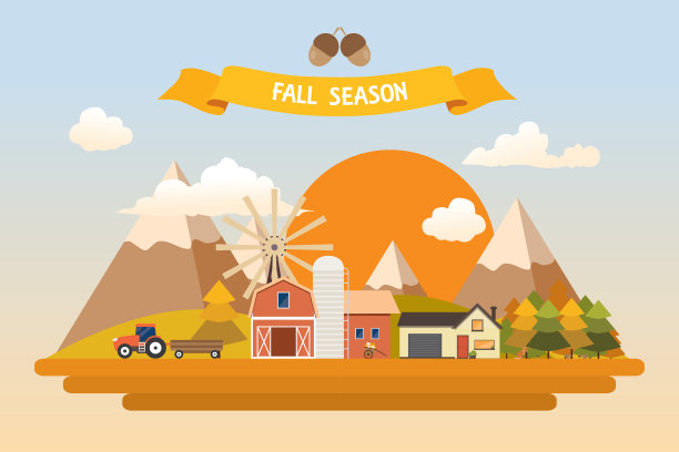 秋收农耕背景图片下载