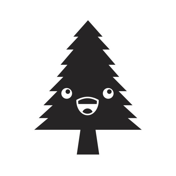 卡哇伊松林自然植物卡通图片下载