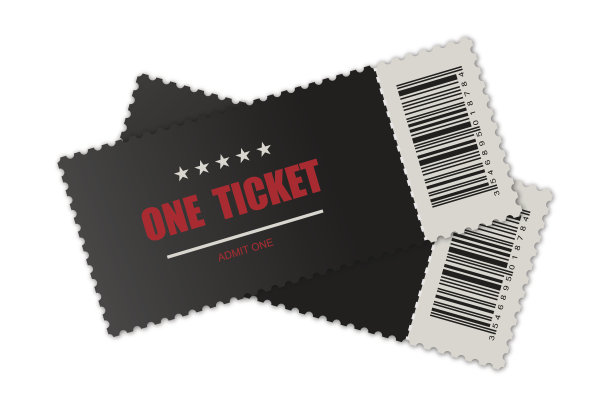 矢量现实票，为一个人设计。电影院、剧院或音乐会的票图片下载