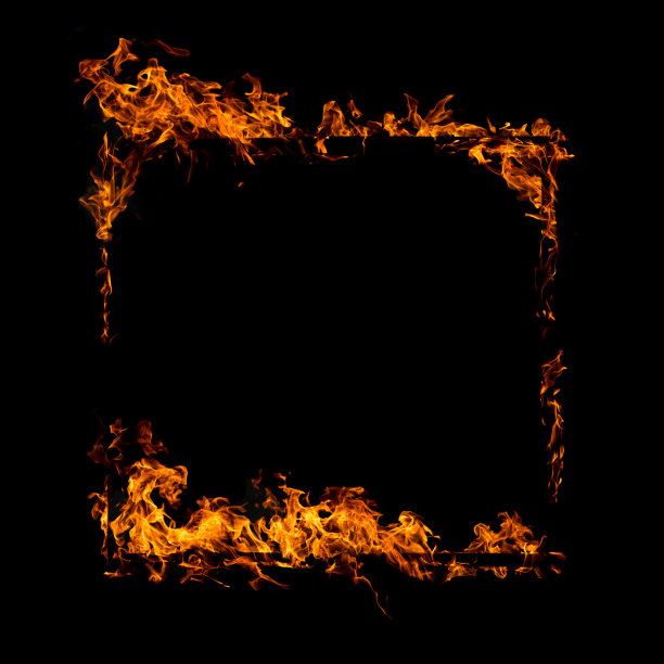 火架被隔离在黑色上图片下载